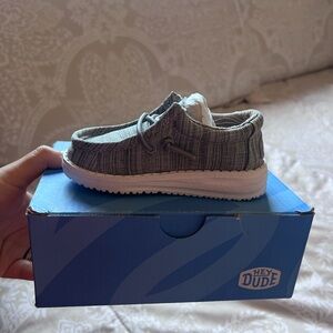 Hey Dude Gray Knit Slip-On Shoe with White Sole